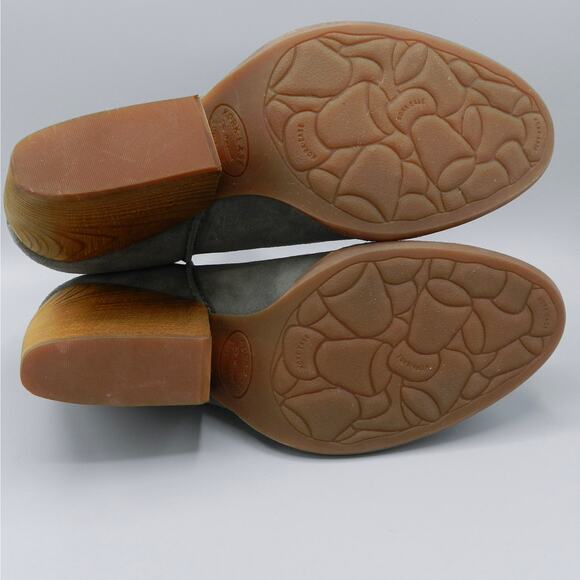 Kork Ease Lapra Western Booties Size 9 Gray Suede Leather Wedge Heel Ankle Zip‎ - Picture 9 of 11